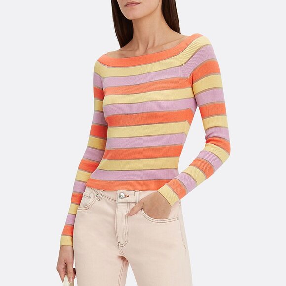 INTERMIX Tops - NWOT Intermix Delia Striped Knit Top Size S